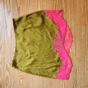 NWT Topshop Satin Lace Mini Skirt